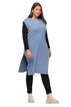 Ulla Popken Damen große Größen Übergrößen Plus Size Long-Pullunder himmelblau 50+ 813682700-50+ von Ulla Popken