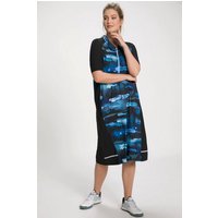 Ulla Popken Jerseykleid Kleid Aquarell Innenshorts V-Ausschnitt Halbarm von Ulla Popken