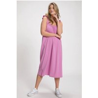 Ulla Popken Jerseykleid Midikleid A-Linie Rüschenträger Rundhals ärmellos von Ulla Popken