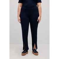 Ulla Popken Lederimitathose Leggings ausgestelltes Bein Rippjersey von Ulla Popken