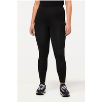 Ulla Popken Lederimitathose Wander-Leggings Zipptasche High Waist Elastikbund von Ulla Popken