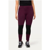 Ulla Popken Lederimitathose Wander-Leggings Zipptasche High Waist Elastikbund von Ulla Popken