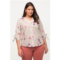 Ulla Popken Longbluse Bluse Oversized V-Ausschnitt 3/4-Arm Biobaumwolle von Ulla Popken