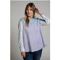 Ulla Popken Longbluse Bluse Streifen Oversized Stehkragen Langarm von Ulla Popken