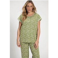 Ulla Popken Pyjamaoberteil Pyjama-Shirt Rundhals Halbarm Biobaumwolle von Ulla Popken