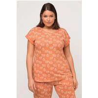 Ulla Popken Pyjamaoberteil Pyjama-Shirt Schafe Rundhals Halbarm Biobaumwolle von Ulla Popken