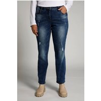 Ulla Popken Regular-fit-Jeans Boyfriend-Jeans Destroy-Effekte 5-Pocket-Form von Ulla Popken