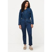 Ulla Popken Regular-fit-Jeans Jeans-Boilersuit Jeans-Overall Hemdkragen Langarm von Ulla Popken