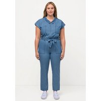 Ulla Popken Regular-fit-Jeans Jeans-Jumpsuit Hemdkragen elastische Taille von Ulla Popken