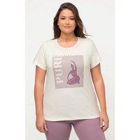 Ulla Popken Rundhalsshirt Yoga-T-Shirt Rundhals PURE Halbarm Biobaumwolle von Ulla Popken