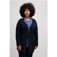 Ulla Popken Strickjacke Strickjacke Bindegürtel Rippstrick Biobaumwolle von Ulla Popken