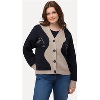 Ulla Popken Strickjacke Strickjacke Frauen Boxy V-Ausschnitt Biobaumwolle von Ulla Popken