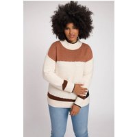 Ulla Popken Strickpullover Pullover Colorblocking Rollkragen Langarm von Ulla Popken