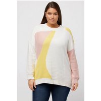 Ulla Popken Strickpullover Pullover grafisches Muster Oversized Rundhals von Ulla Popken