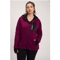 Ulla Popken Sweatjacke HYPRAR Sweatjacke Reflektordruck Kapuze Daumenloch von Ulla Popken