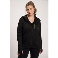 Ulla Popken Sweatjacke HYPRAR Sweatjacke Reflektordruck Kapuze Daumenloch von Ulla Popken