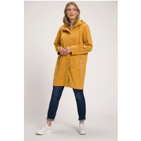 Ulla Popken Sweatjacke Strickfleece-Jacke A-Linie lang Stehkragen Langarm von Ulla Popken