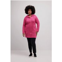 Ulla Popken Sweatjacke Strickfleece-Jacke Stehkragen Kapuze Zipptaschen von Ulla Popken