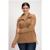 Ulla Popken Sweatjacke Sweatjacke Oversized Tunnelzug Stehkragen Langarm von Ulla Popken