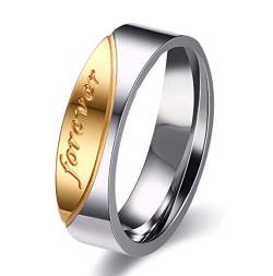 Uloveido Fashion 6mm Herren Eheringe aus Edelstahl Engaraved Forever Verlobungsringe für Ihn CR058 (Herren, Größe 59) von Uloveido