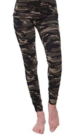 Thermo-Leggings für Damen, Unterwäsche, Basisschicht, warme Strumpfhose, camouflage, XL von Ultra Dry