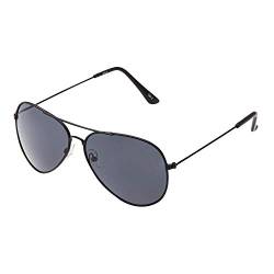 Ultra Pilot Sonnenbrille – Erwachsene Schwarzer Rahmen mit Schwarzen Gläsern Herren- und Damensonnenbrille Metallrahmen Retro 80er Jahre Klassischer Stil Damen Herren UV400-Schutz Navigator von UltraByEasyPeasyStore