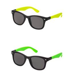 UltraByEasyPeasyStore Clix Grün und Gelb Dual Austauschbare Rahmen Erwachsene Klassische Sonnenbrille Herren Damen Retro Stylische UV400 Schutz Bunte Gläser von UltraByEasyPeasyStore