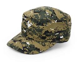 UltraKey Flat Top Baseball Cap, Men Women Cotton Baseball Twill Army Millitary Hat Cap Grey ACU Digital Camo Camouflage von UltraKey