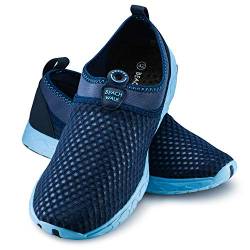 Ultrapower Aqua Schuhe Männer | Wasserschuhe Herren | UV Badeschuhe I Aquaschuhe geschlossen I Schwimmschuhe I Swimming Shoes | Tauchschuhe Neopren | Surfen I Gr. 45/UK 10.5,D.Blau/Hellblau von Ultrapower