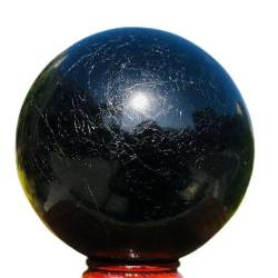 Umaxa Home Natürlicher schwarzer Turmalin-Kristallstein, englische Kugel, Reiki-Geschenk, Raumdekoration JIYUEYIN (Size : 650-600g) von Umaxa