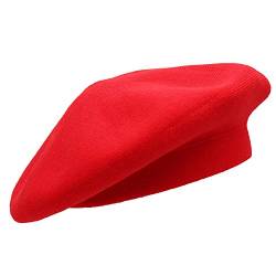 Umeepar Damen Französischen Baskenmütze Mütze Reversible Kaschmir (Rot) von Umeepar