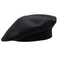 Umeepar Damen Französischen Baskenmütze Mütze Reversible Kaschmir (Schwarz) von Umeepar