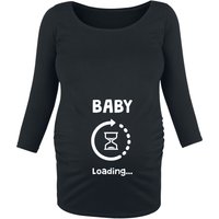 Umstandsmode Langarmshirt - Baby Loading - S bis 3XL - für Damen - Größe 3XL - schwarz von Umstandsmode