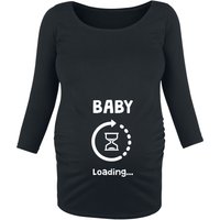 Umstandsmode Langarmshirt - Baby Loading - S bis 3XL - für Damen - Größe L - schwarz von Umstandsmode