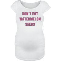 Umstandsmode T-Shirt - Don`t Eat Watermelon Seeds - S bis 3XL - für Damen - Größe 3XL - weiß von Umstandsmode