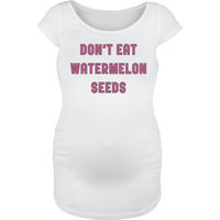 Umstandsmode T-Shirt - Don`t Eat Watermelon Seeds - S bis 3XL - für Damen - Größe M - weiß von Umstandsmode