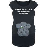 Umstandsmode T-Shirt - Ich bin nicht dick - M bis 3XL - für Damen - Größe 3XL - schwarz von Umstandsmode