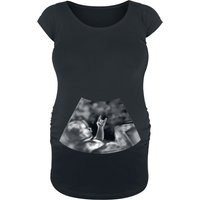 Umstandsmode T-Shirt - Ultraschall Metal Hand Baby - S bis 3XL - für Damen - Größe XL - schwarz von Umstandsmode