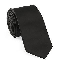 Una Krawatte Seide Plain 5cm, Farbe schwarz (79) von Una