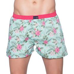 Unabux Boxershorts "Flowerpower" Hellgrün mit floralem Muster Größe XL von Unabux