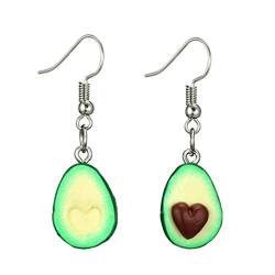Avocado-Ohrringe mit Herzanhänger, niedlich, Geschenk für Frauen von Unbekannt