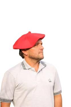 Barett Gaucho Hut Trachtenmütze aus Argentinien, Rot/Ausflug, einfarbig (Getaway Solids), Einheitsgröße von Unbekannt