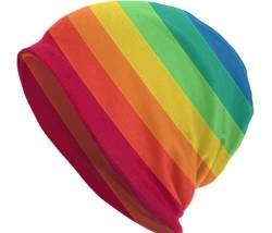 Chemo Beanie Kopfbedeckung Mütze für Frauen Hut Turban Kopfwickel Schal Regenbogen Stolz, Rainbow Pride von Unbekannt