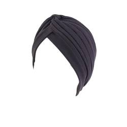 Chemo Kopfbedeckung für Damen UK Weiche Stretch Beanie Turban Kopftücher Chemo Caps Kopftuch Stretch Weiche Mütze, Farbe: Schwarz, Einheitsgröße von Unbekannt