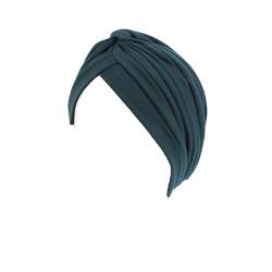 Chemo Kopfbedeckung für Damen UK Weiche Stretch Beanie Turban Kopftücher Chemo Caps Kopftuch Stretch Weiche Mütze, dunkelgrün, Einheitsgröße von Unbekannt