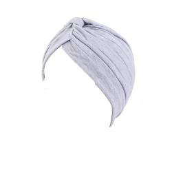 Chemo Kopfbedeckung für Damen UK Weiche Stretch Beanie Turban Kopftücher Chemo Caps Kopftuch Stretch Weiche Mütze, grau, Einheitsgröße von Unbekannt
