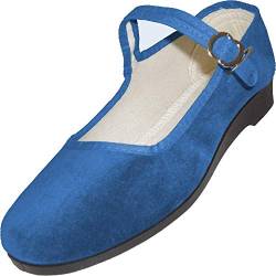 China-Samtschuhe, Größe 38, Jeansblau von Unbekannt