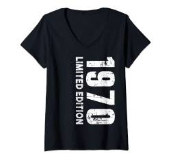 Damen Limitierte Auflage und 1970 T-Shirt mit V-Ausschnitt von Unbekannt
