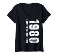 Damen Limitierte Auflage und 1980 T-Shirt mit V-Ausschnitt von Unbekannt