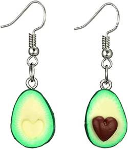 Damen Trendy Likeble Herz Avocado Obst Drop Ohrring von Unbekannt